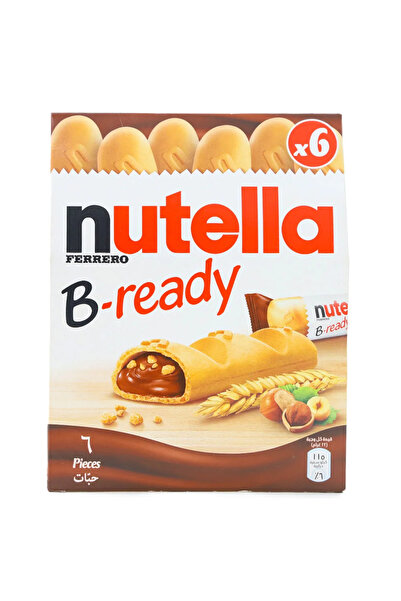 Nutella B-Ready 6 Pcs Wheat and Hazelnut Flavour Snack Filled With Cream and Delicious Wheat