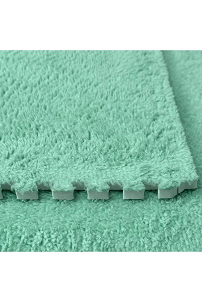 PROCART Fluffy puzzle mat, 61.5x61.5x1.7 cm, EVA foam, set of 2 pieces Mint green