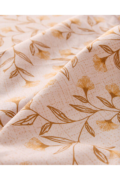 REDTAG Beige Floral Printed Fitted Sheet (Super King Size)