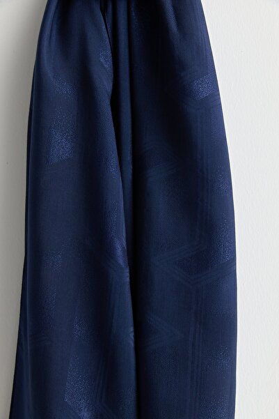 Nihan Desenli Pamuk Naia Lyocell Şal Lacivert