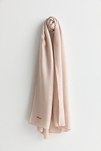 Nihan Desenli Lyocell Şal Latte