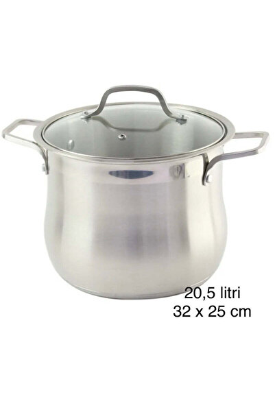 dealshopromania Oală din oțel inoxidabil, bază triplă, capac de sticlă, Swan-...