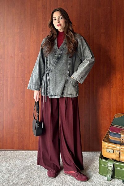 Ceylan Otantik Anthracite Double Breasted Jacket