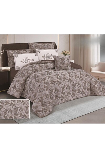 alzawia Redrose bedspreads, Dilara fully embroidered bedspread, single and a half size, 5 pieces, 230*170