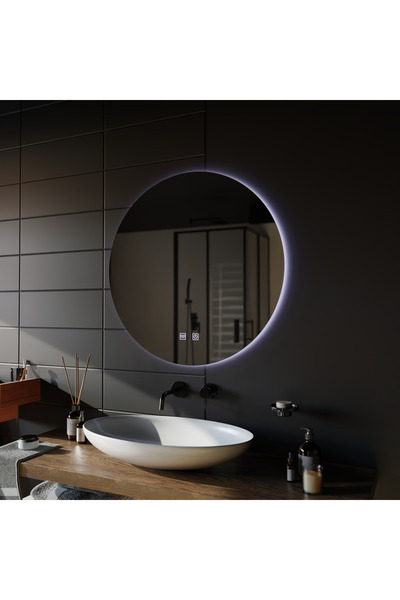 Alista Home Oglinda LED Rotunda, 70cm, Isolda, Touch, Sistem Dezaburire