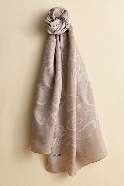Nihan Jakar Desenli Şal Kum - 79383