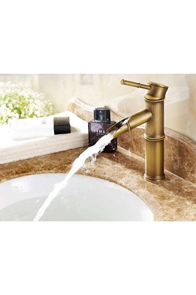 Trendy's Medium Height Basin Faucet – Bamboo Style, Antique Bronze
