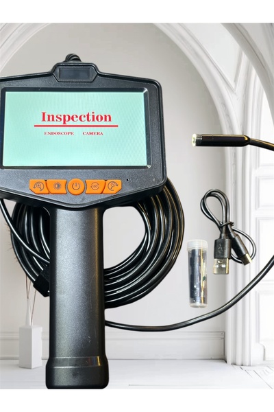 Digital 4.3 İnç Ekran 10 Metre Endüstriyel Endoskop HD Yılan Kamera Tek Lens 8 LED Işık