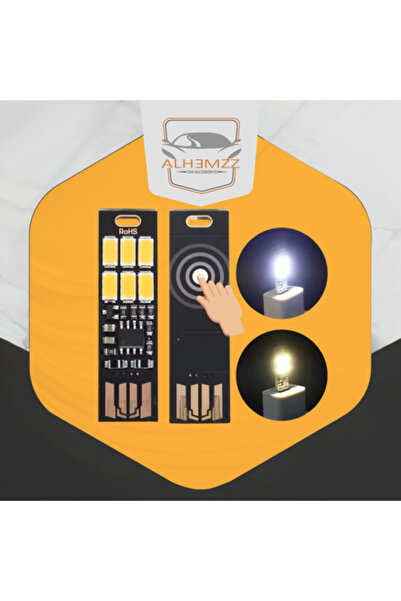 Denex مصباح داخلي LED يعمل باللمس بمنفذ USB (موصل من النوع C متضمن)