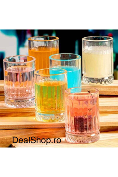 dealshopromania Set 6 pahare shot Glasya Lines 65 ml