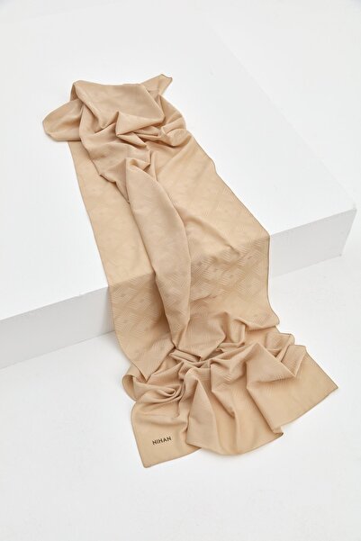 Nihan Grafik Desen Şal Bej