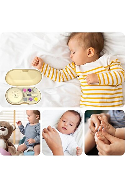 Generic Mikooz Electric Baby Nail Trimmer – Gentle Nail File with 6 Replacement Heads