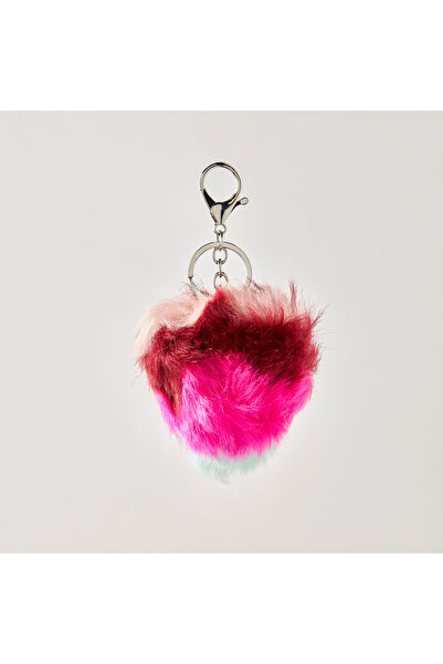 Syloon Pom Pom Accent Keychain with Lobster Hook