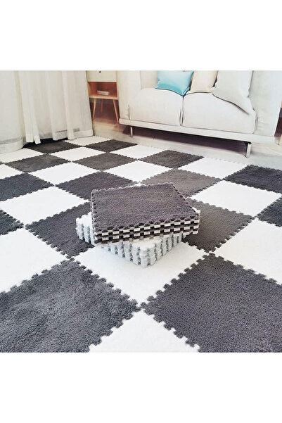 PROCART Fluffy puzzle mat, 61.5x61.5x1.7 cm, EVA foam, set of 2 pieces Grey