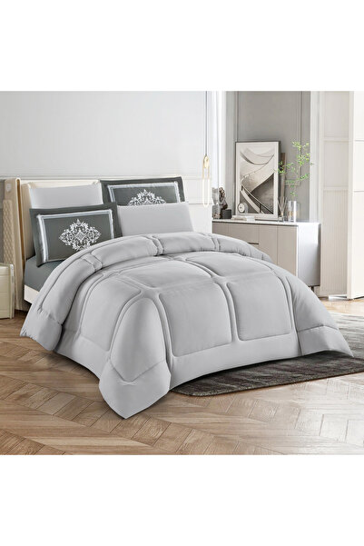 unique home collection Unique Home Sophia 6-Piece King Solid Comforter Set - 260x240 cm