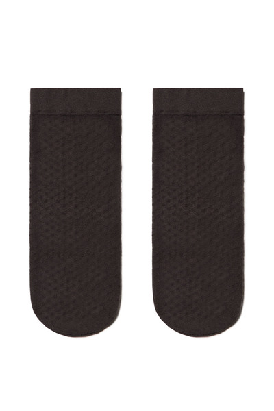 Conte Elegant Șosete subțiri din poliamidă cu model cu buline, Fantasy 16127 - Grafit, 36-39 (23-25)