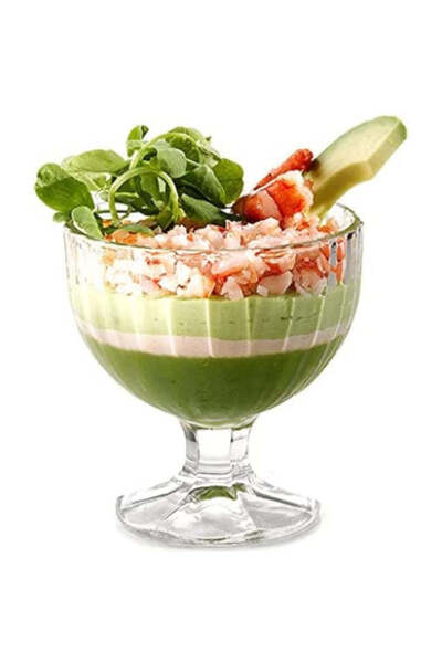 dealshopromania Set de 6 pahare Flamenco pentru înghețată/salata de fructe 300 ml. Răsfăț elegant cu fiecare desert.