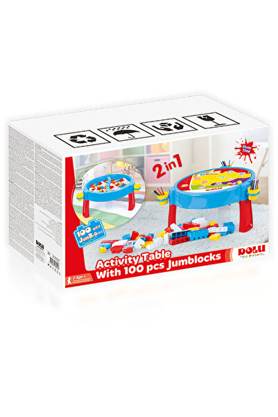 Dolu Activity table with 100 building blocks
