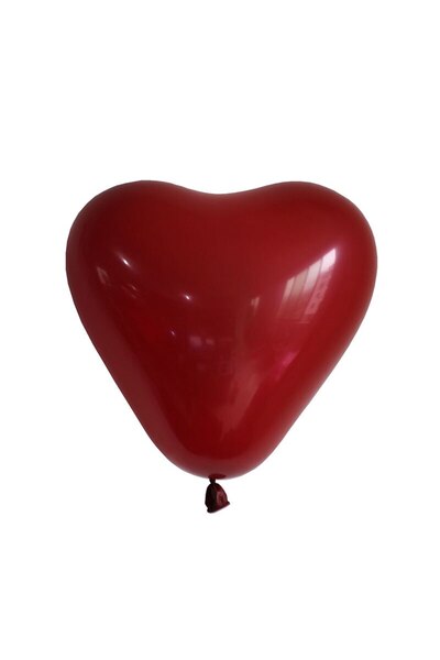 zola Set of 100 heart-shaped balloons, Valentine's Day, 30 cm, red