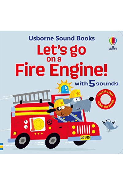 Usborne Sensory book, LET'S GO ON A FIRE ENGINE, Usborne, + 6 months