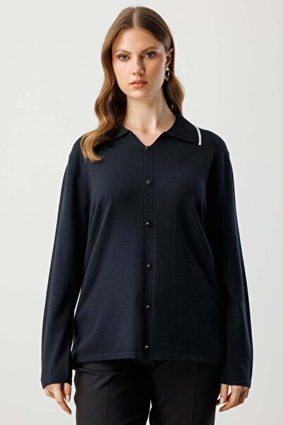 ON Ornamental Button Polo Neck Knitwear Sweater