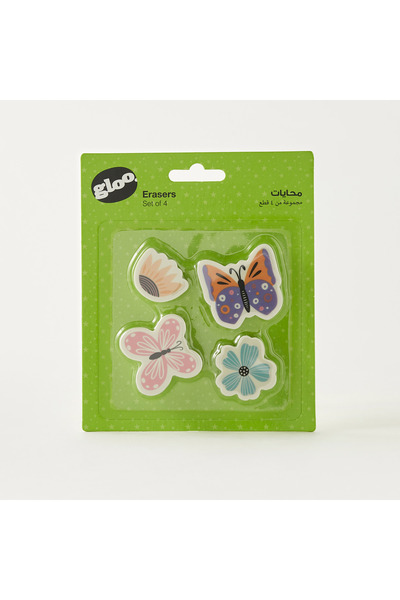 GLOO ممحاة متنوعة - مجموعة من 4