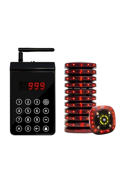 REFOX CTP-205 Plus Susturmalı Sesli Titreşimli Işıklı Kablosuz Müşteri Çağrı ...