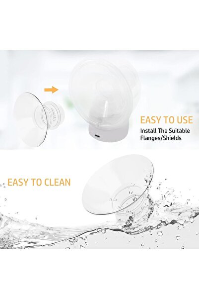 Arabest Wearable Flange Inserts 17mm & 19mm, 4-Pack, Silicone BPA-Free, Reduce 24mm to 17/19mm