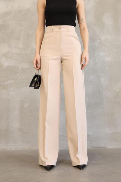 HA-KA GİYİM Women's Imported Doubleface Fabric Palazzo Fit High Waist No Fading Quality Product