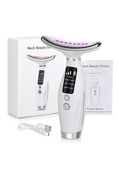 OEM Multifunctional Beauty Device - 7 LED Modes, 3 Speeds, LED Display, Face & Neck, White