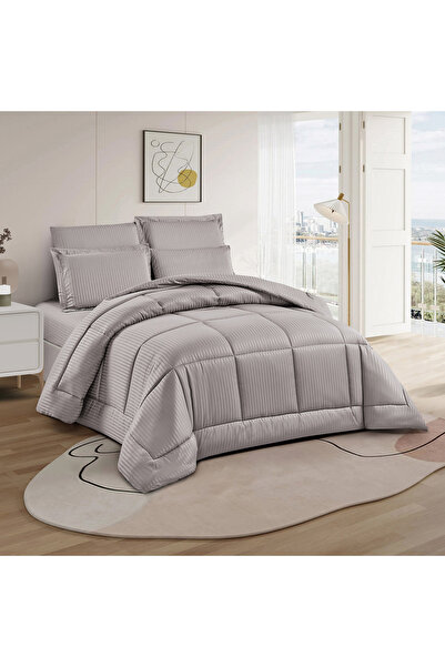 unique home collection Unique Home Hampton 4-Piece Striped Twin Comforter Set - 170x240 cms