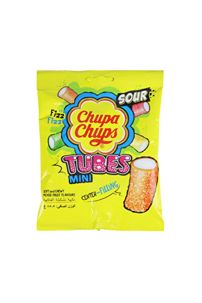 CHUPA Chups Mini Tubes Center Filling Sour Chewy Tubes- 85.5gms Pack of 2