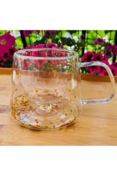 dealshopromania Set de 6 cești de cafea cu pereți dubli, sticlă rezistentă la...