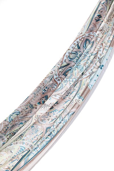 Nihan Desenli Soft Şal Açık Kahve