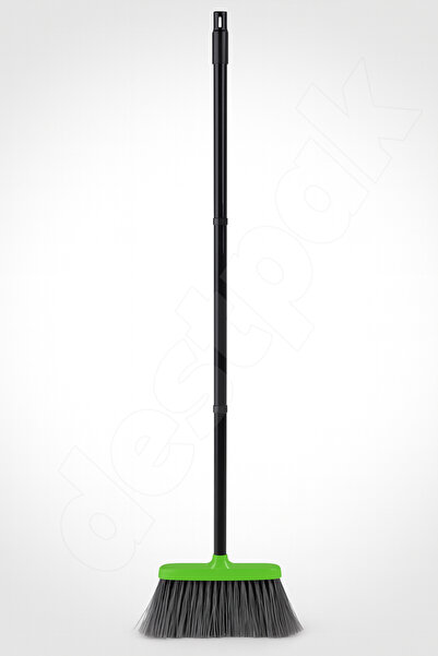 Destpak Household Broom with Handle - Extra Quality - 120cm Handle - Detachable Handle - Long Bristle - Outdoor Broom