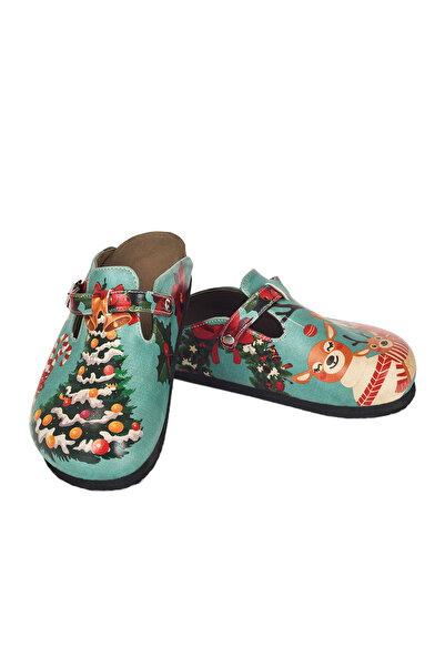 Streetfly Кольорові жіночі тапочки з новорічним принтом