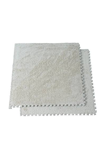 PROCART Fluffy puzzle mat, 61.5x61.5x1.7 cm, EVA foam, set of 2 pieces Light coffee