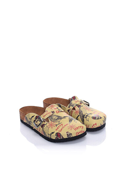 Streetfly New Year Themed Printed Colorful Women's Slippers