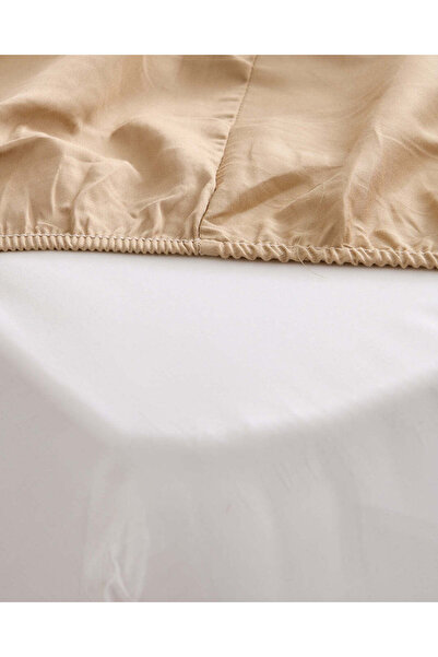 REDTAG Beige Cotton Fitted Sheet (Super King Size)