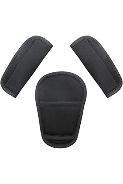Generic 3-Piece Child Car Seat Belt Pads & Strap Covers (Black) - wangjue