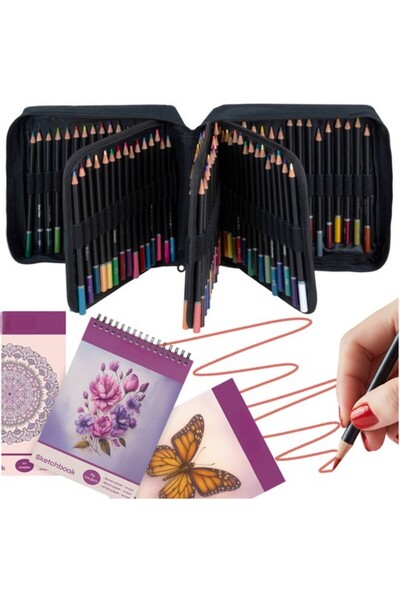 zola Set de schita si desen, 120 creioane colorate, caiet schite, ghidaj pent...