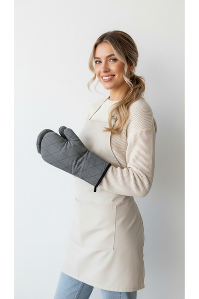 snmbutik Quilted Oven Mitts Set of 2