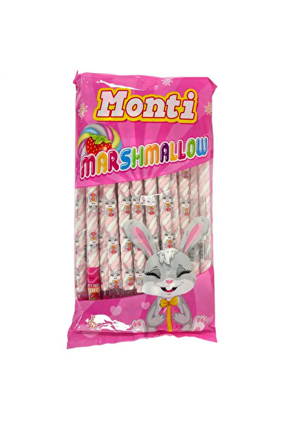 MONTI أعواد مارشميلو طويلة ملتوية مع 24 قطعة - عبوة من قطعتين باللونين الوردي والأبيض