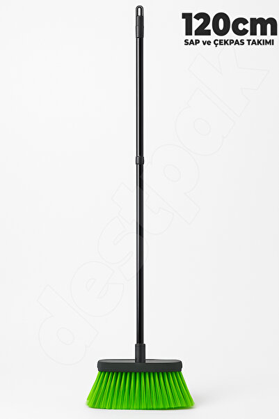 Destpak Household Brush with Handle - Extra Quality - 120cm Handle - Detachable Handle - Long Brush Bristles - Car Brush