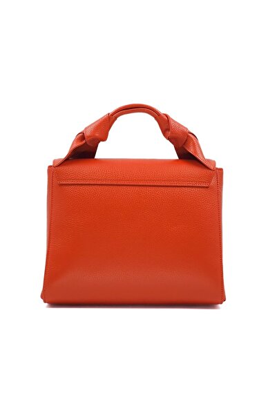 Posete Fagaras Filippa Leather Purse - Orange, Casual Bag Made of Genuine Leather, Handbag, Bags