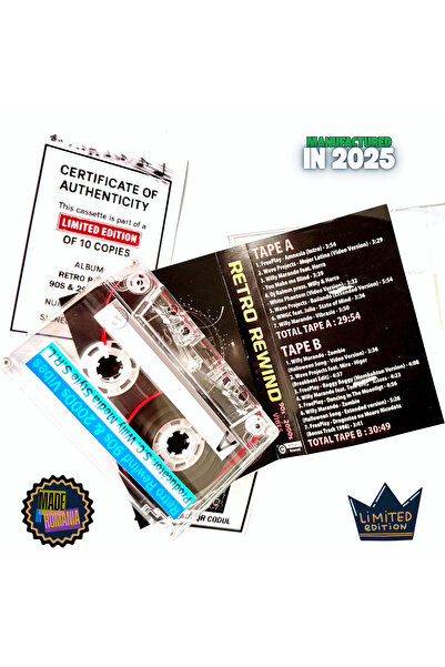 Caseta Audio Retro Rewind – Audio Cassette 90s & 2000s Vibes | Limited Edition | Made in Romania (2025)