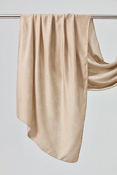 Nihan Logolu Monogram Şal Vizon