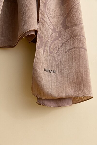 Nihan Jakar Desenli Şal Kahve - 79393