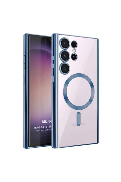 Microsonic حافظة سامسونج جالاكسي إس25 ألترا ماج سيف الفاخرة مطلية كهربائياً ب...