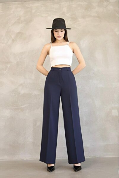 HA-KA GİYİM Women's Imported Doubleface Fabric Palazzo Fit High Waist No Fading Quality Product